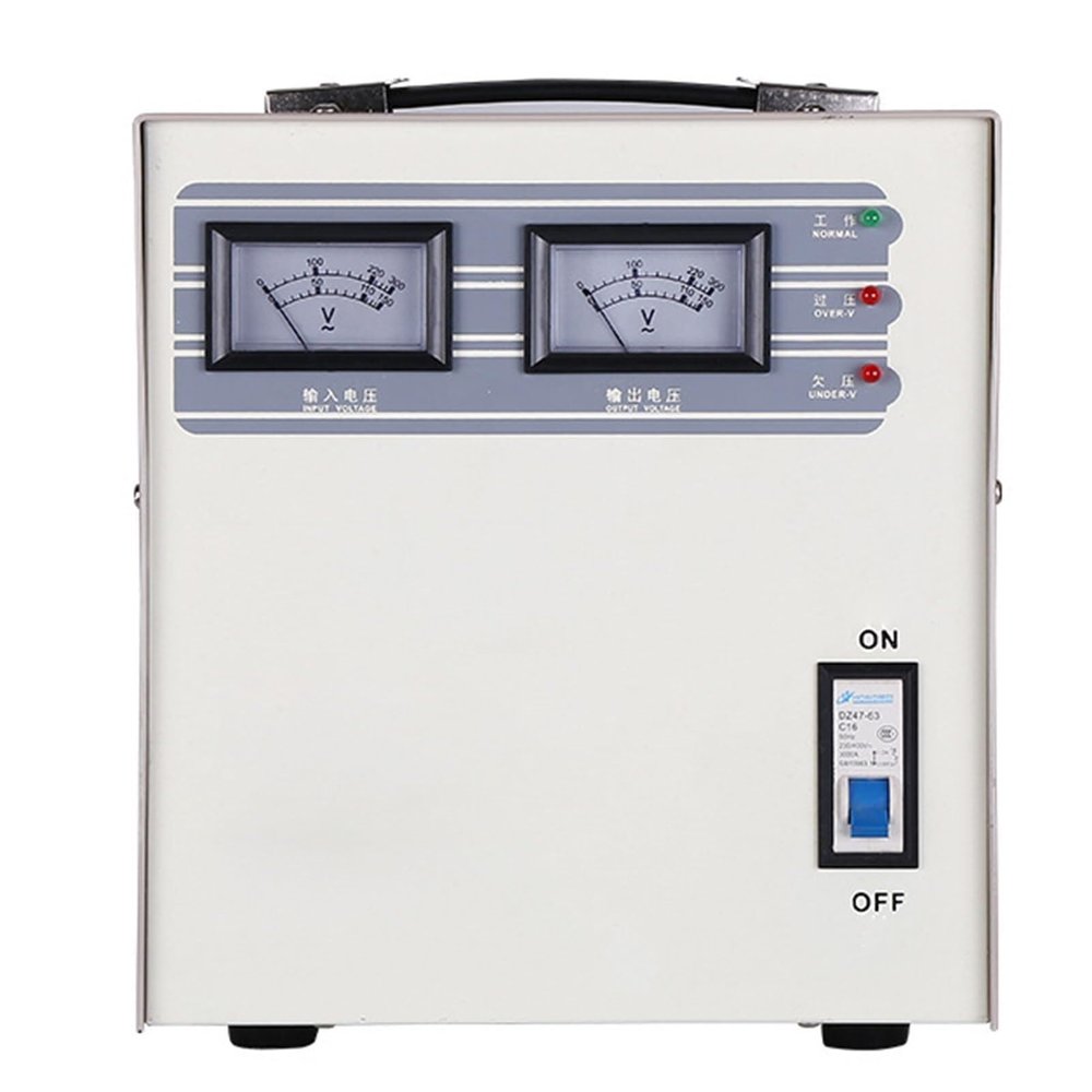 Fully Automatic Power Supply Voltage stabilizer, 220V Voltage stabilizer, Pure Copper air Conditioning Voltage stabilizer, 6 Major protections(3KVA)