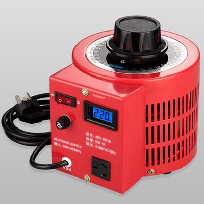 Variable Transformer AC Voltage Regulator Transformer Converter 500VA-3000VA Built-in Copper Coil for Power Supply Durable, Versatile, Wide Range of Applications(2KVA)