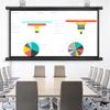 Portable Projector Screen 30" 40" 50" 60" 72" Manual Pull Down Projection Screen for Indoor Outdoor 4:3 16:9 4K HD Projections Movies Screen Easy Roll Up(30 Inch (4:3)) view 4