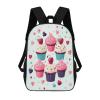 17 Inch Laptop Backpack Cupcake Candy Hearts Sweet Printed Lightweight Work Daypack Business Travel Backpack Waterproof Backpack for Women Men view 1