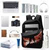 17 Inch Laptop Backpack Samurai Printed Lightweight Work Daypack Business Travel Backpack Waterproof Backpack for Women Men view 3