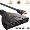 HDMI Splitter Adapter Cable, 1080P HDMI Splitter 3 in 1 Out, HDMI Male to 2 HDMI Female 1 to 2 Way Splitter Cable for HDTV, LCD Monitor and Projectors view 2