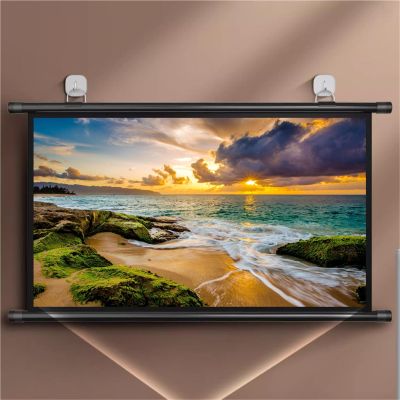 HD 4K Manual Pull Down Projector Screen 30" 40" 50" 60" 72" 4K HD Movie Screen for Indoor Outdoor Wall Mounted Home Theater Projection Screen(50 Inch (4:3))