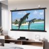 4K HD Projections Movies Screen 4:3 16:9 Format Wall Mounted Projector Screen 30" 40" 50" 60" 72" Manual Pull Down Projection Screen for Home Office Outdoor Indoor(40 Inch (16:9)) view 1