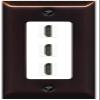 RiteAV - 3 Port HDMI 2.0 Decorative Wall Plate - 1 Gang [Bronze/White] view 1
