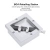 BGA Universal Stencil Rework Station Aluminum Alloy Fixture Laptop CPU Mobile Phone Chip Repair 9mm-43mm with Stencils, HT-90 90x90, for Notebook Computer view 3