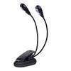 6 Beads Double Adjustable Arm LED Clip On Light Portable Mini Reading Lamp for Music Stand Night Reading with USB Cable Great Accessory for Anywhere Handy (8 LED Beads view 1