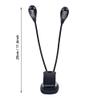 6 Beads Double Adjustable Arm LED Clip On Light Portable Mini Reading Lamp for Music Stand Night Reading with USB Cable Great Accessory for Anywhere Handy (8 LED Beads view 2