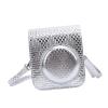 Acouto Silver PU Instant Camera Case, Soft Fiber Interior, Portable Travel Bag with Adjustable Shoulder Strap, Detachable Top Cover, Ideal Choice, Made of Premium PU view 4