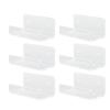 6 Piece Wall Mounted Record Rack, Transparent Acrylic Record CD Storage Rack, Floating Wall Shelves for Bathroom, Bedroom, Living Room, view 4