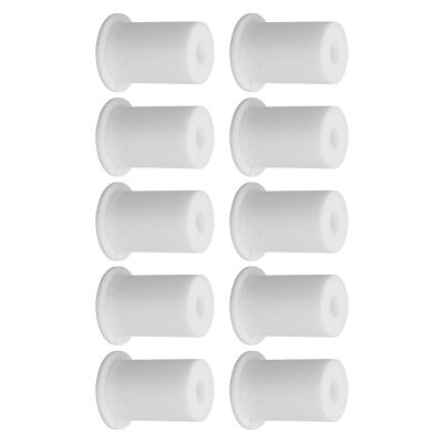 1 Inch Cable Routing Kit, 10pcs Neater Look Cable Feed Through Bushings Silicone for Cable (White)