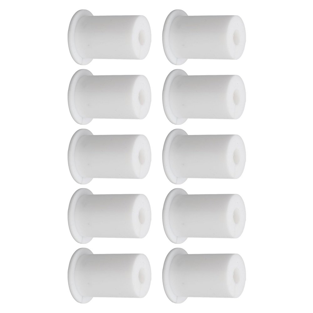 1 Inch Cable Routing Kit, 10pcs Neater Look Cable Feed Through Bushings Silicone for Cable (White)