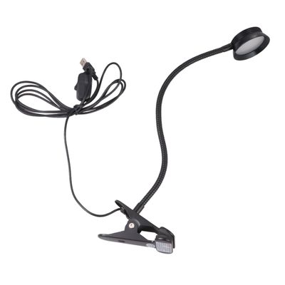 Angoily USB Led Reading Lamp Flexible Gooseneck Level Brightness Clip Design for Bedside Travel Eye-Care Illumination for Reading Hobbies and Camping Black