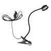 Angoily USB Led Reading Lamp Flexible Gooseneck Level Brightness Clip Design for Bedside Travel Eye-Care Illumination for Reading Hobbies and Camping Black view 1