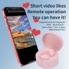 Remote Control Scrolling Ring, Camera Shutter for Android Phones Tablets with Charging Case, Liberate Your Hands, Compatible with Video/Reading App (Roseate) view 3