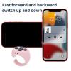 Remote Control Scrolling Ring, Camera Shutter for Android Phones Tablets with Charging Case, Liberate Your Hands, Compatible with Video/Reading App (Roseate) view 4