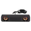 ANGGREK Surround Sound Quality, 2 Speakers and 2 Sound Guide Holes, Long Speaker for TV Computer, Portable Wired Desktop Speaker with Exquisite Appearance, Golden Diaphragm, Stand up view 1