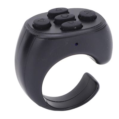 Remote Control Scrolling Ring, Camera Shutter for Android Phones Tablets with Charging Case, Liberate Your Hands, Compatible with Video/Reading App (Black)