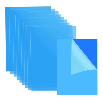 10Pcs Blue Gel Light Filter Plastic Sheet, 11.7 by 8.3 Inches Transparent Gel Light Filter Color Correction, Lighting Gel Filters for Film Video Photo Stage