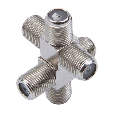 AROVHAR 10-Pack 3-Way F-Type Coax Cable Splitter Combiner Female to 3 Female for Video VCR Antenna TV Cable Satellite,Silver