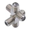 AROVHAR 10-Pack 3-Way F-Type Coax Cable Splitter Combiner Female to 3 Female for Video VCR Antenna TV Cable Satellite,Silver view 1