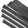1mm-100mm black expandable braided nylon mesh PET sleeve cable sleeve/sheath/automatic wiring harness instrument - (Color: Black, Inside Diameter: 60mm 1Meter) view 1