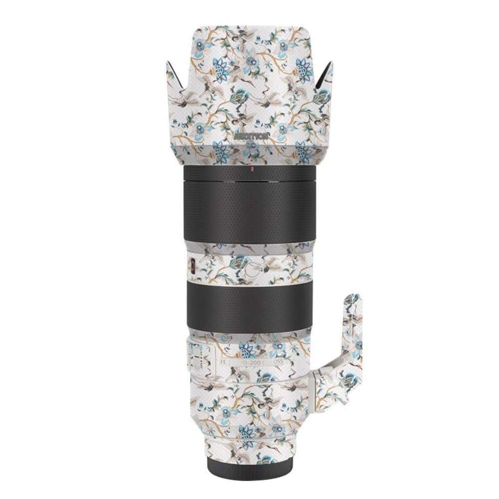 Skin Lens Camera Accessories Vinyl Wrap Body Protective Film for Sony FE 70-200mm F2.8 GM OSS Sticker Protector Decals FE 2.8/70-200 GM OSS 2.8 (Crane White)