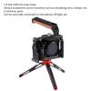 Camera Top Handle with 3 Cold Shoes, Ergonomic Lightweight Cold Shoe Top Handle, Aluminum Alloy Wooden Grip for DSLR Camera Cage view 3