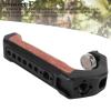 Camera Top Handle with 3 Cold Shoes, Ergonomic Lightweight Cold Shoe Top Handle, Aluminum Alloy Wooden Grip for DSLR Camera Cage view 4