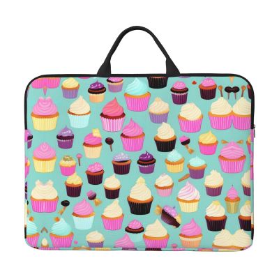 YQxwJL Cupcake Pattern print Durable Travel Laptop Bag HandBag Shockproof Carrying Bag Briefcase for 14inch Laptop Notebook