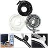 1m 8mm Wire Spiral Wrap Sleeving Band Tube Cable Protector Line Management Wrap With Clip Tool Spiral Office Home - Cable Sleeves - - (Color: white) view 2