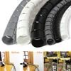 1m 8mm Wire Spiral Wrap Sleeving Band Tube Cable Protector Line Management Wrap With Clip Tool Spiral Office Home - Cable Sleeves - - (Color: white) view 4