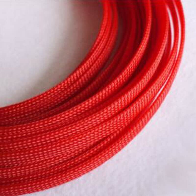 1-30M Cable Sleeves 3-40mm Red Snakeskin Mesh Wire Protecting Nylon Tight PET Expandable Insulation Sheathing Braided Sleeves - (Color: 10Meters, Inside Diameter: 6mm)
