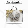 Rhinestone butterfly and flower print Resistant Notebook Computer Pocket Case,Carrying Bag Compatible to 14Inches Laptop view 4