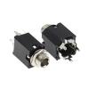 BHUPWZE 5PCS 6.35mm Audio Plug Sockets PJ-612 5Pin Connector with Screw Nut view 1