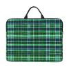 Blue and Green Scottish Tartan print Resistant Notebook Computer Pocket Case,Carrying Bag Compatible to 14Inches Laptop view 1