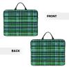 Blue and Green Scottish Tartan print Resistant Notebook Computer Pocket Case,Carrying Bag Compatible to 14Inches Laptop view 3