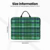 Blue and Green Scottish Tartan print Resistant Notebook Computer Pocket Case,Carrying Bag Compatible to 14Inches Laptop view 4