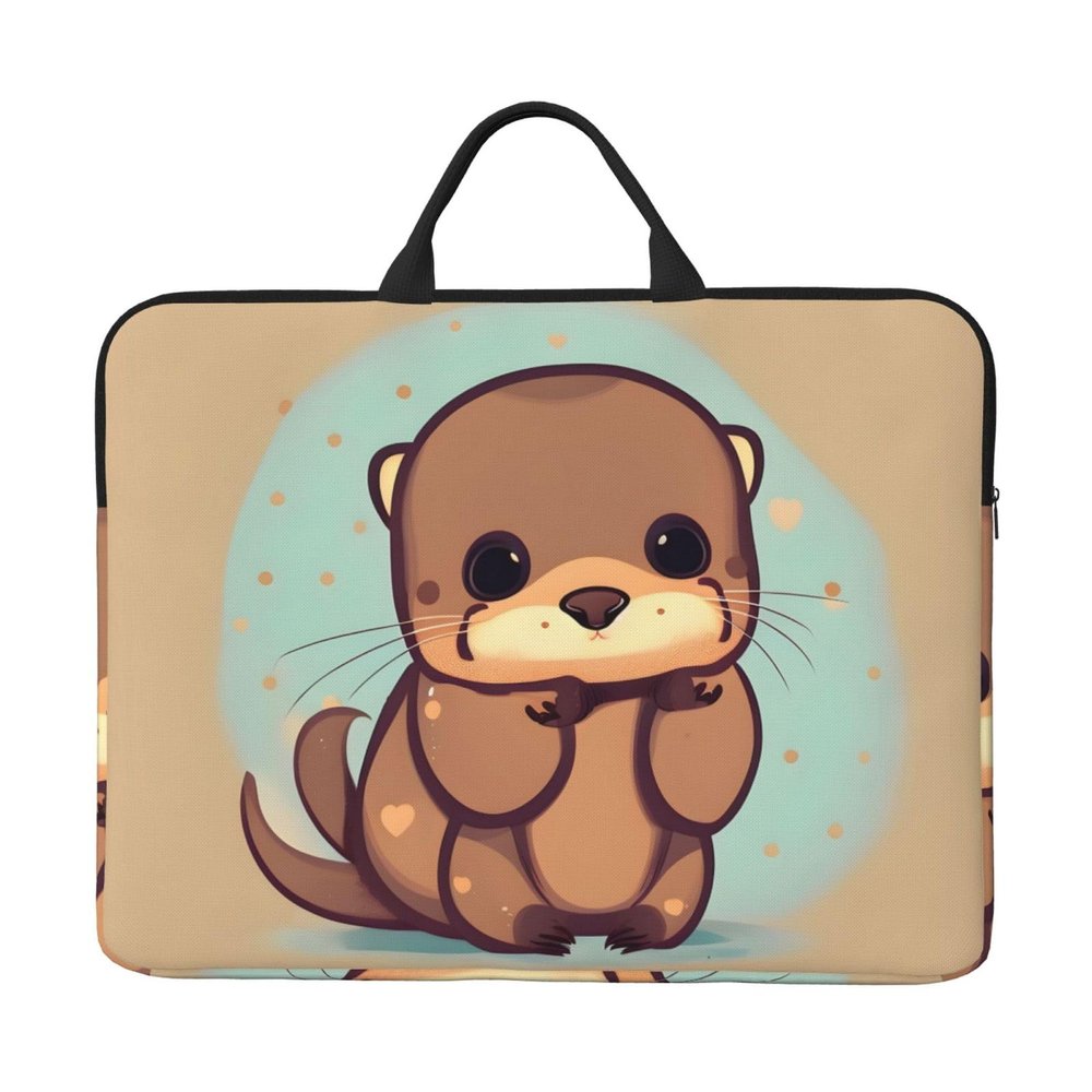 YQxwJL cute otter print Durable Travel Laptop Bag HandBag Shockproof Carrying Bag Briefcase for 14inch Laptop Notebook