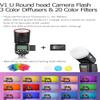 Godox V1N Camera Flash with Diffuser for Nikon, Godox V1-N U HSS TTL Round Head Speedlight with Accessories Kit for Portrait, Event, Travel, Wedding Photography view 2