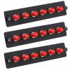 Duogalia 3-Pack 6 Simplex ST Fiber Patch Panel with Simplex Singlemode Red ST Adapters, 6 Fiber Ports view 1