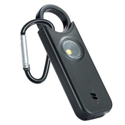 TIPSEAN Personal Safety Alarm - 135dB Ultra Loud Siren with LED Strobe Light, USB-C Rechargeable, Compact Keychain Alarm for Women/Men, Emergency Flashlight & Vibration Alert(Black)