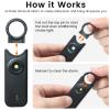 TIPSEAN Personal Safety Alarm - 135dB Ultra Loud Siren with LED Strobe Light, USB-C Rechargeable, Compact Keychain Alarm for Women/Men, Emergency Flashlight & Vibration Alert(Black) view 2