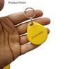 10pcs Dual Frequency Yellow RFID Keychain, Compatible with 13.56mHz IC and 125kHz ID NFC Identity Access Control Keychain view 2