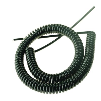 ACEFCXAUSVC Telescopic Spiral Cable 2 Core Cable 0.5mm 0.75mm 1mm 1.5mm 2.5mm Square Black Telescopic Power Cord Stretchable Wire Retractable Coil(2.5mm2 x 5.3 Straight Meters)