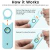 TIPSEAN Personal Safety Alarm - 135dB Ultra Loud Siren with LED Strobe Light, USB-C Rechargeable, Compact Keychain Alarm for Women/Men, Emergency Flashlight & Vibration Alert(Blue) view 2