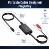 192kHz DAC Digital to Analog Audio Converter 7ft/2.1m Digital Audio Optical to RCA Cable SPDIF to RCA Converter with Built-in Audio Amplifier Chipset for HDTV, DVD, Blu-Ray Players view 4