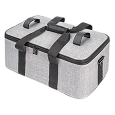 PTILSERY Canvas Photography Light Carrying Case Storage Bag Organiser Container with Removeable Dividers and Shoulder Strap