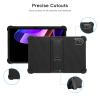 Case for Blackview MEGA 2 / Oscal Pad 100 Tablet 12 inch,Soft Silicone Protector Cover,Kids Friendly,Adjustable Stand Tablet Cover,4 Corners Thicken Shockproof,Black view 4