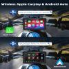 7 Inch Motorcycle Carplay Motorcycle w Dual 2K Dash Cam Wireless Apple Carplay Android Auto Screen with GPS Navigation for Motorcycles Voice Control Light Sensor Bluetooth TF-64G IP67 Waterproof view 2